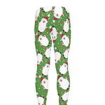 Cartoon Santa Claus Pattern Print Men's leggings