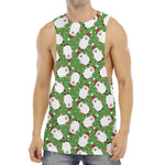 Cartoon Santa Claus Pattern Print Men's Muscle Tank Top