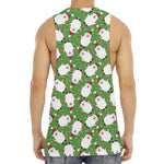 Cartoon Santa Claus Pattern Print Men's Muscle Tank Top