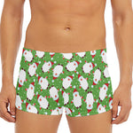 Cartoon Santa Claus Pattern Print Men's Short Boxer Briefs