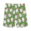 Cartoon Santa Claus Pattern Print Men's Athletic Shorts