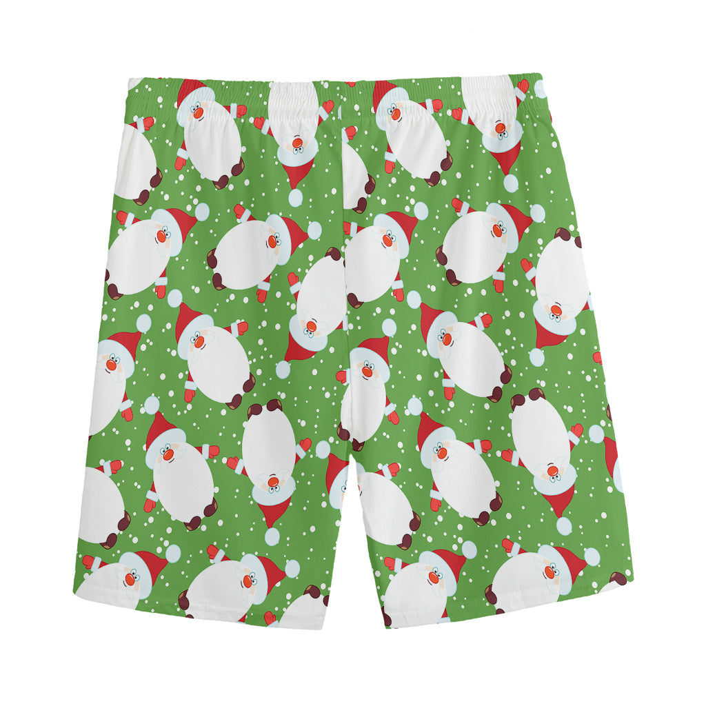 Cartoon Santa Claus Pattern Print Men's Sports Shorts