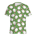 Cartoon Santa Claus Pattern Print Men's Athletic T-Shirt