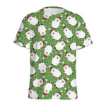 Cartoon Santa Claus Pattern Print Men's Sports T-Shirt