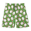 Cartoon Santa Claus Pattern Print Men's Swim Trunks
