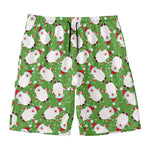 Cartoon Santa Claus Pattern Print Men's Swim Trunks