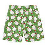 Cartoon Santa Claus Pattern Print Men's Swim Trunks
