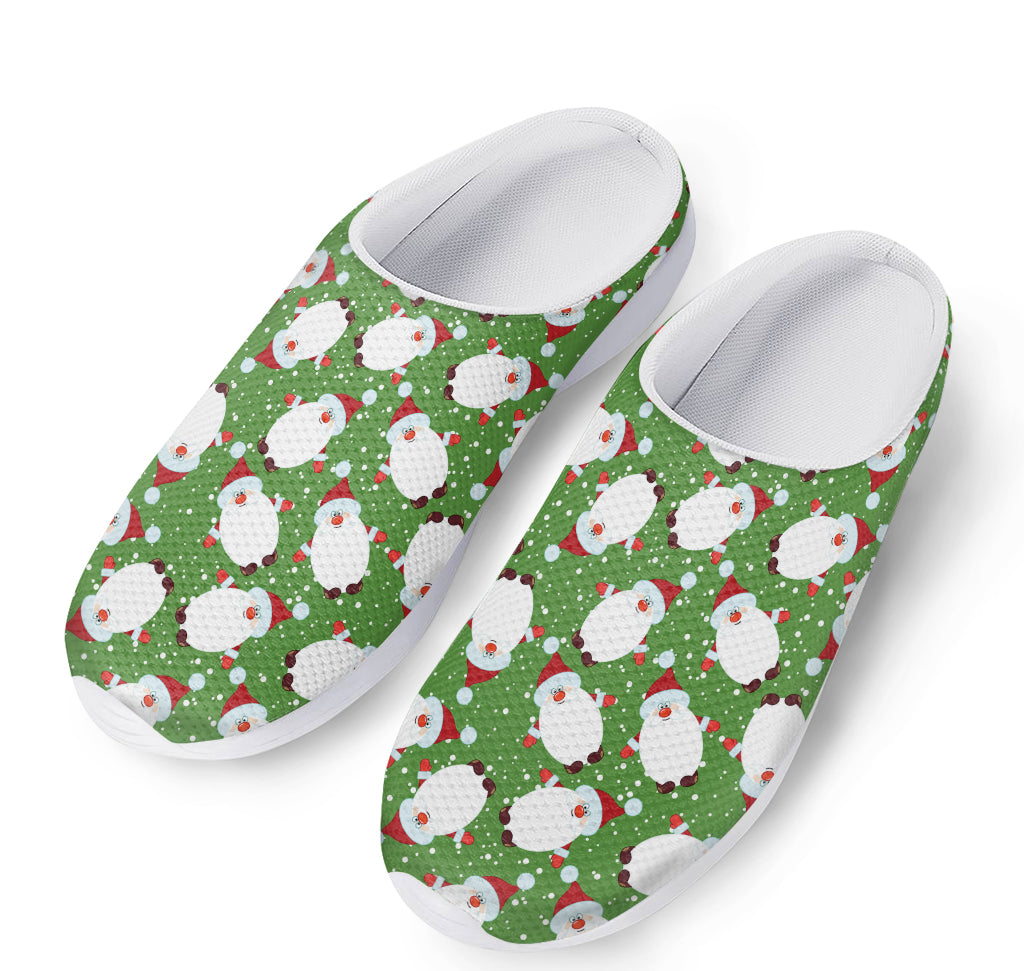 Cartoon Santa Claus Pattern Print Mesh Casual Shoes