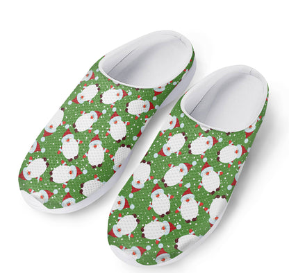 Cartoon Santa Claus Pattern Print Mesh Casual Shoes