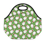 Cartoon Santa Claus Pattern Print Neoprene Lunch Bag
