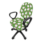 Cartoon Santa Claus Pattern Print Office Chair Cover