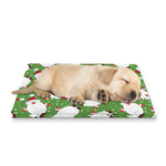 Cartoon Santa Claus Pattern Print Pet Cooling Mat Cover