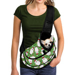 Cartoon Santa Claus Pattern Print Pet Sling Carrier