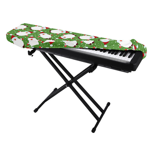 Cartoon Santa Claus Pattern Print Piano Keyboard Cover