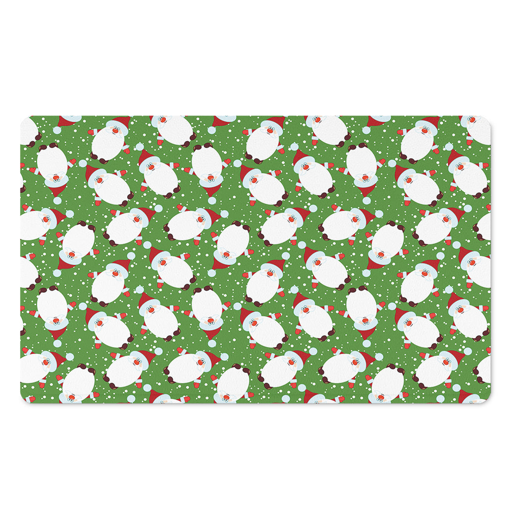 Cartoon Santa Claus Pattern Print Polyester Doormat