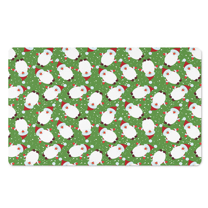 Cartoon Santa Claus Pattern Print Polyester Doormat