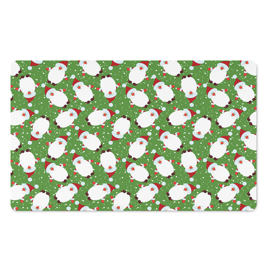 Cartoon Santa Claus Pattern Print Polyester Doormat