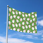 Cartoon Santa Claus Pattern Print Polyester Flag