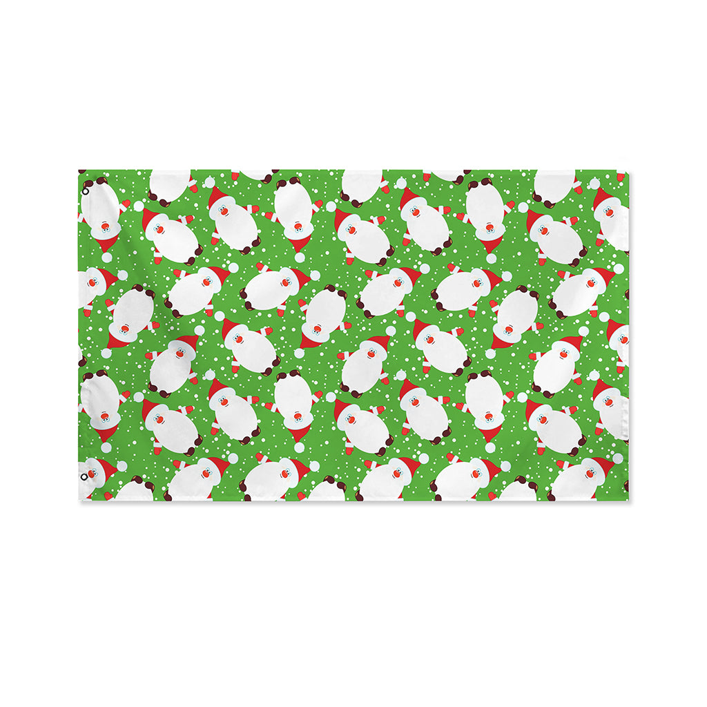 Cartoon Santa Claus Pattern Print Polyester Flag