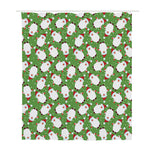 Cartoon Santa Claus Pattern Print Polyester Shower Curtain