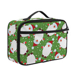 Cartoon Santa Claus Pattern Print Portable Lunch Bag