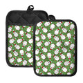 Cartoon Santa Claus Pattern Print Pot Holders With Pocket