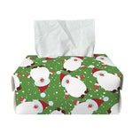 Cartoon Santa Claus Pattern Print Rectangle Tissue Box Cover