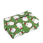 Cartoon Santa Claus Pattern Print Rectangle Tissue Box Cover
