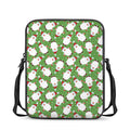 Cartoon Santa Claus Pattern Print Rectangular Crossbody Bag