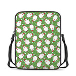 Cartoon Santa Claus Pattern Print Rectangular Crossbody Bag
