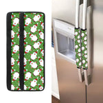 Cartoon Santa Claus Pattern Print Refrigerator Handle Covers
