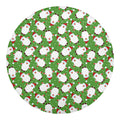 Cartoon Santa Claus Pattern Print Round Blanket