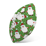 Cartoon Santa Claus Pattern Print Rugby Ball