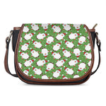 Cartoon Santa Claus Pattern Print Saddle Bag