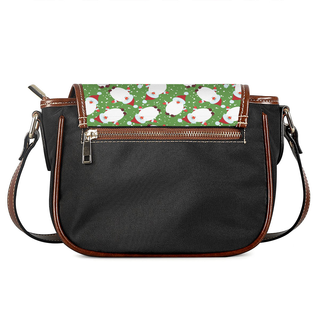 Cartoon Santa Claus Pattern Print Saddle Bag