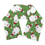 Cartoon Santa Claus Pattern Print Scarf