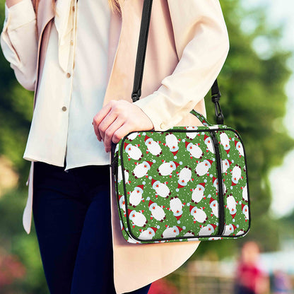 Cartoon Santa Claus Pattern Print Shoulder Strap Bible Bag