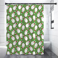 Cartoon Santa Claus Pattern Print Shower Curtain