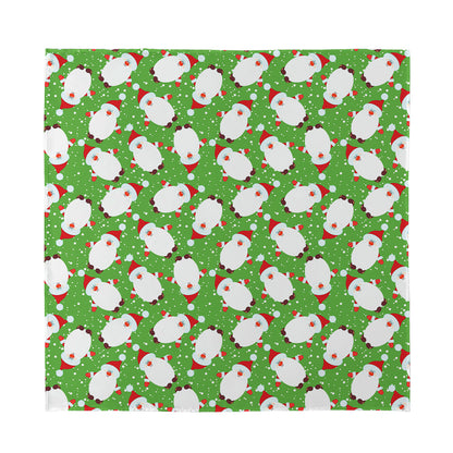 Cartoon Santa Claus Pattern Print Silk Bandana