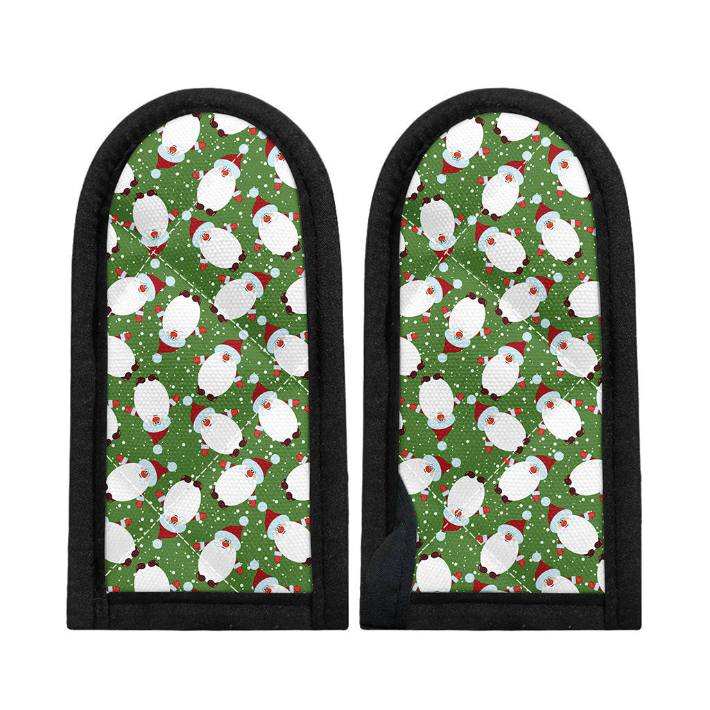 Cartoon Santa Claus Pattern Print Skillet Handle Cover