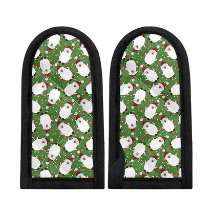 Cartoon Santa Claus Pattern Print Skillet Handle Cover