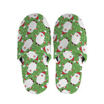 Cartoon Santa Claus Pattern Print Slippers
