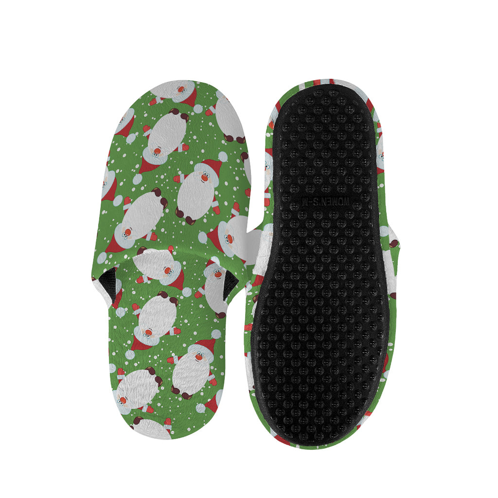 Cartoon Santa Claus Pattern Print Slippers