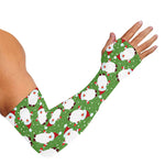 Cartoon Santa Claus Pattern Print Sun Protection Arm Sleeves