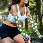 Cartoon Santa Claus Pattern Print Sun Protection Arm Sleeves