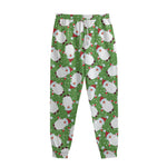 Cartoon Santa Claus Pattern Print Sweatpants