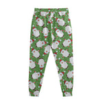 Cartoon Santa Claus Pattern Print Sweatpants