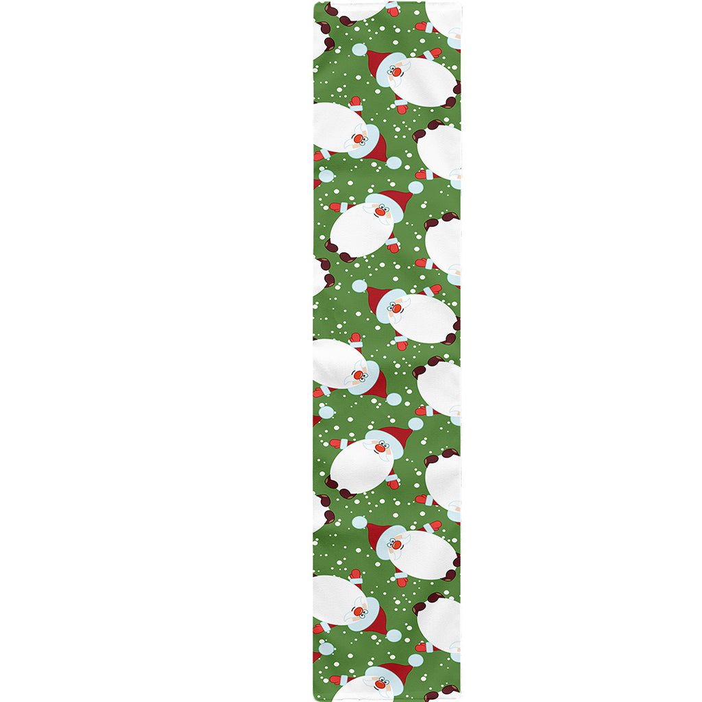 Cartoon Santa Claus Pattern Print Table Runner