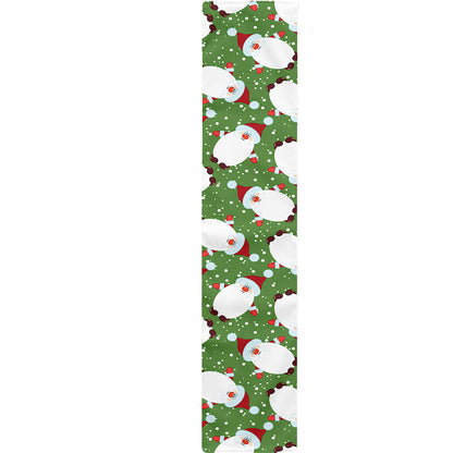 Cartoon Santa Claus Pattern Print Table Runner