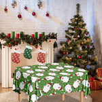 Cartoon Santa Claus Pattern Print Tablecloth
